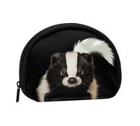 Cute Skunk Minis Storage Bag Shell Wallet Small Coin Purse with Minis with Zipper Change Purse for Coin Keys You Can Also Store Any Small Objects You Want