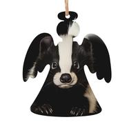 Cute Skunk -Print Handcrafted Wooden Christmas Ornaments - Double-Sided Printed Hanging Decor For Tree Home Gifts. 2PCS