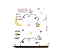 Cute Sleep Sheep A5 Notebook, Pu Leather Notebooks, Lined Paper Teacher Notebook 180Pages/90Sheets, A5 Notepad for Home, Exercise Books for Study, Journaling Supplies Women Man