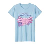 Cute Sleep Shirt Fun PJ Sleeping Axolotl Pajama Bed Night T-Shirt