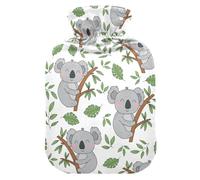 Cute Sleeping Animal Koala Bear Hot Water Bottle with Velvet Cover Hot Water Bag for Pain Relief 1L, Neck Cramps Shoulders Pain Relief, Hot Cold Pack