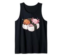 Cute Sleeping Capybara Axolotl Sushi Japanese Kawaii Art Tank Top