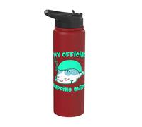 Cute Sleeping Cat Pyjama Kawaii Cats Gift Official Napping Stainless Steel Insulated Water Bottle