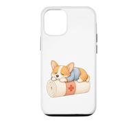 Cute Sleeping Corgi Nurse Bandage Roll Dog Case for iPhone 12/12 Pro