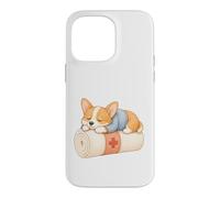 Cute Sleeping Corgi Nurse Bandage Roll Dog Case for iPhone 14 Pro Max