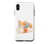 Cute Sleeping Corgi Nurse Bandage Roll Dog Case for iPhone XS Max