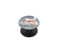 Cute Sleeping Fox On Cloud Moon | Kawaii Nursery Aesthetic PopSockets Adhesive PopGrip