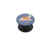 Cute Sleeping Fox On Cloud Moon | Kawaii Nursery Aesthetic PopSockets Adhesive PopGrip