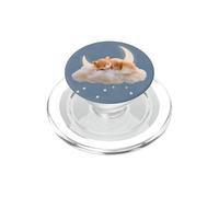 Cute Sleeping Fox On Cloud Moon | Kawaii Nursery Aesthetic PopSockets PopGrip for MagSafe