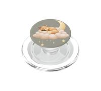 Cute Sleeping Fox On Cloud Moon | Kawaii Nursery Aesthetic PopSockets PopGrip for MagSafe