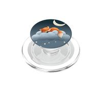 Cute Sleeping Fox On Cloud Moon | Kawaii Nursery Aesthetic PopSockets PopGrip for MagSafe