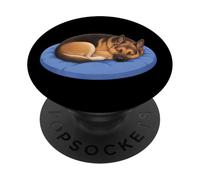 Cute Sleeping German Shepherd Dog Relaxing Chill PopSockets Adhesive PopGrip