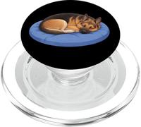 Cute Sleeping German Shepherd Dog Relaxing Chill PopSockets PopGrip for MagSafe