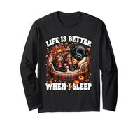 Cute Sleeping Labrador Retriever Dog for Women Autumn Sleep Long Sleeve T-Shirt