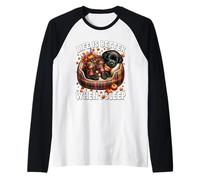 Cute Sleeping Labrador Retriever Dog for Women Autumn Sleep Raglan Baseball Tee