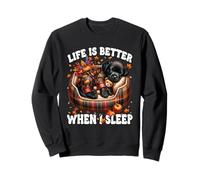 Cute Sleeping Labrador Retriever Dog For Women Autumn Sleep Sweatshirt