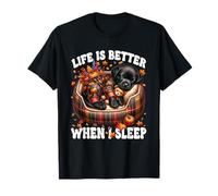 Cute Sleeping Labrador Retriever Dog for Women Autumn Sleep T-Shirt