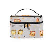 Cute Sleeping Lions Cosmetic Bag Organizer Zipper Makeup Bags Pouch Toiletry Case for Girl Women