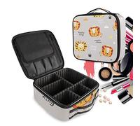 Cute Sleeping Lions Make Up Bag Toiletry Case Zipper Makeup Cosmetic Bags Organizer Pouch for Free Compartment Women Girls
