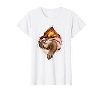 Cute Sleeping Marmot Pink Blanket Cottage Animal for Women T-Shirt