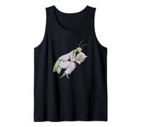 Cute Sleeping Pajama Praying Mantis Drawing Art Design Tank Top