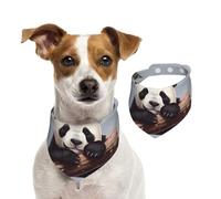 Cute Sleeping Panda Dog Bandanas,Summer Bandanas for Dogs Washable Adjustable Dog Triangle Scarf Bibs Cute Pet Bibs for Medium Large Dogs Puppy and Cats Medium