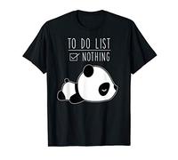 Cute Sleeping Panda Lazy To Do List Funny Kawaii Panda Bear T-Shirt