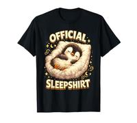 Cute Sleeping Penguin Cozy Funny Bedtime Design T-Shirt