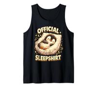 Cute Sleeping Penguin Cozy Funny Bedtime Design Tank Top