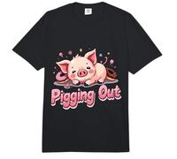 Cute Sleeping Pig Surrounded by Colorful Donuts and Candy Comfort Colors Adult Heavyweight T-Shirt