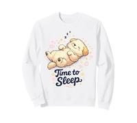 Cute Sleeping Puppy Time to Sleep Funny Cozy Relaxation Sweatshirt