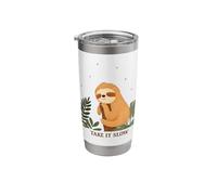 Cute Sleeping Sloth Illustration - Calm Jungle Animal Design Stainless Steel Insulated Tumbler