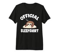 Cute Sleeping Sloth Sleepshirt Design Premium T-Shirt