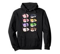 Cute Sleeping Sushi Axolotl Kawaii Animals Japanese Food Art Pullover Hoodie