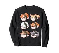 Cute Sleeping Sushi Foxes Kawaii Animals Japanese Food Art Sweatshirt
