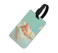 Cute Sleepy Bunny Luggage Tag Travel Bag Suitcase Baggage Name Tags