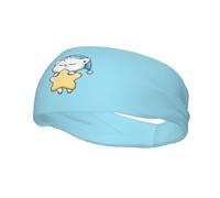 Cute Sleepy Cat Headbands Men Women Non Slip Wicking Sports Sweatband for Gym Basketball Yoga Hairbands