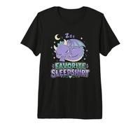 Cute Sleepy Dragon Lover Bedtime Sleep Premium T-Shirt