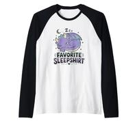 Cute Sleepy Dragon Lover Bedtime Sleep Raglan Baseball Tee