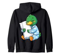Cute Sleepy Duck Hugging Cloud Pajamas Dream Zip Hoodie