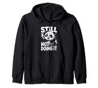 Cute Sleepy Panda Still Not Doing It Lazy Humor Zip Hoodie