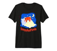 Cute Sleepy Red Panda Sleeping Under Blanket Cozy Animal Premium T-Shirt