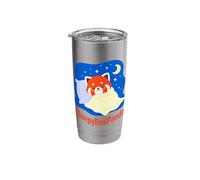 Cute Sleepy Red Panda Sleeping Under Blanket Cozy Animal Stainless Steel Insulated Tumbler