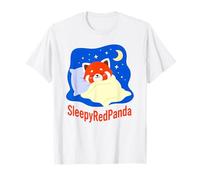 Cute Sleepy Red Panda Sleeping Under Blanket Cozy Animal T-Shirt
