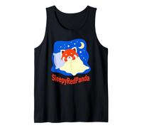 Cute Sleepy Red Panda Sleeping Under Blanket Cozy Animal Tank Top