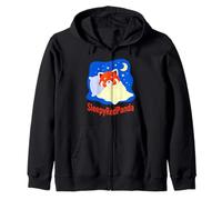 Cute Sleepy Red Panda Sleeping Under Blanket Cozy Animal Zip Hoodie