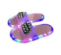 Cute Slippers, Light Up Slippers for Women: Fun Glowing Shoe Funky Open Toe Womens Cool Slipper Summer Cute Cartoon Motifs Non Slip Shower Shoes Indoor Outdoor Led Slides Sandals Pink 4