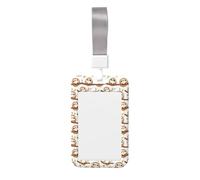 Cute Sloth 1 Print Badge Holder with Lanyard, Hard Plastic Vertical Name ID Card Badge Holders