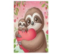 Cute Sloth 1000 Piece Jigsaw Puzzle- Brain Teaser Game for Adults & Children - Educational Activities Wooden Jigsaws 78×53cm