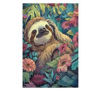 Cute Sloth 1000 Piece Jigsaw Puzzle for Adults Jigsaw Family Vacation Activity Vibrant Creative Challenge Stress Relief Pastime 1000 PCS